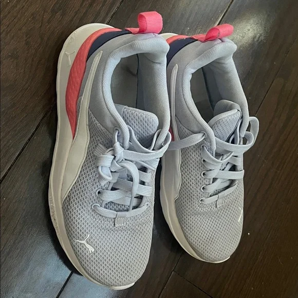 Puma Kids Blue and Pink Athletic Sneakers - Picture 4 of 6